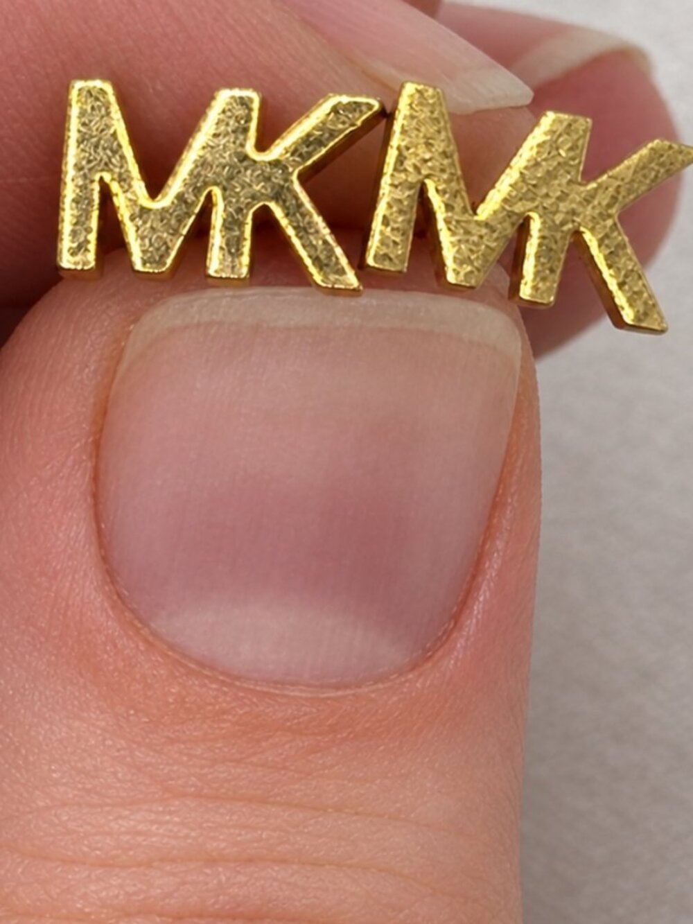 Vintage Y2K Michael Kors Goldtone Designer Stud Earrings